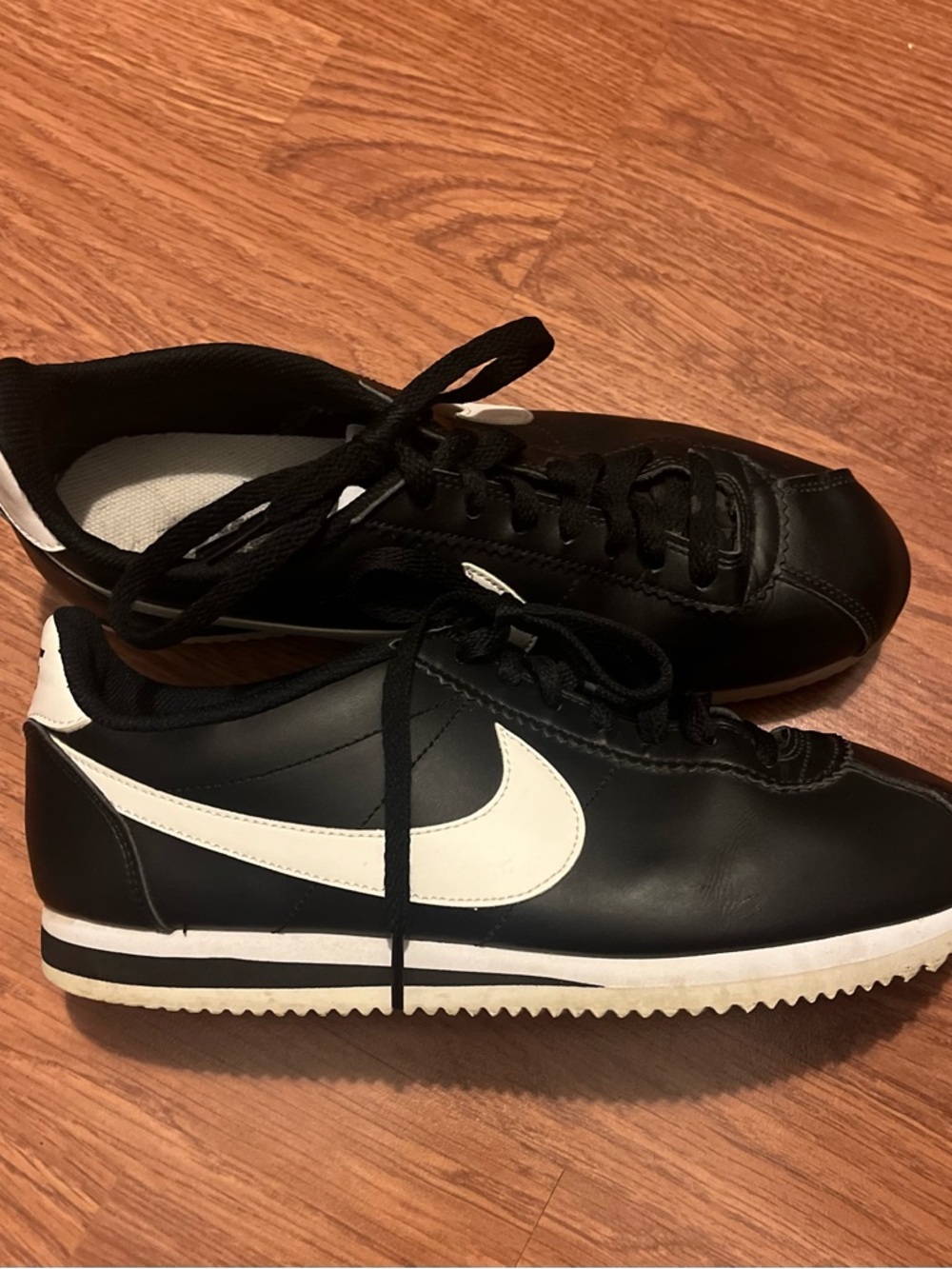 Nike Black and White Women’s Cortez Sneakers
